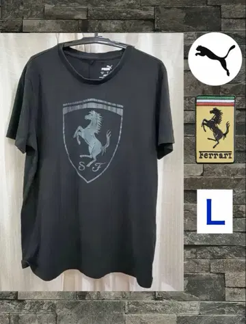 레어 PUMA 페라리 Ferrari 티셔츠 L 블랙