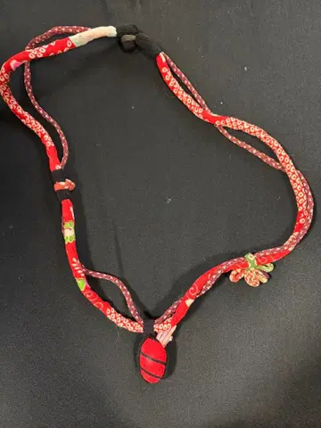 크레이프 원단 수공예 빈티지 원단 목걸이