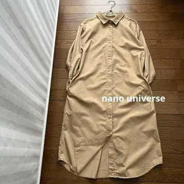 면 브로드 셔츠 원피스 nano universe