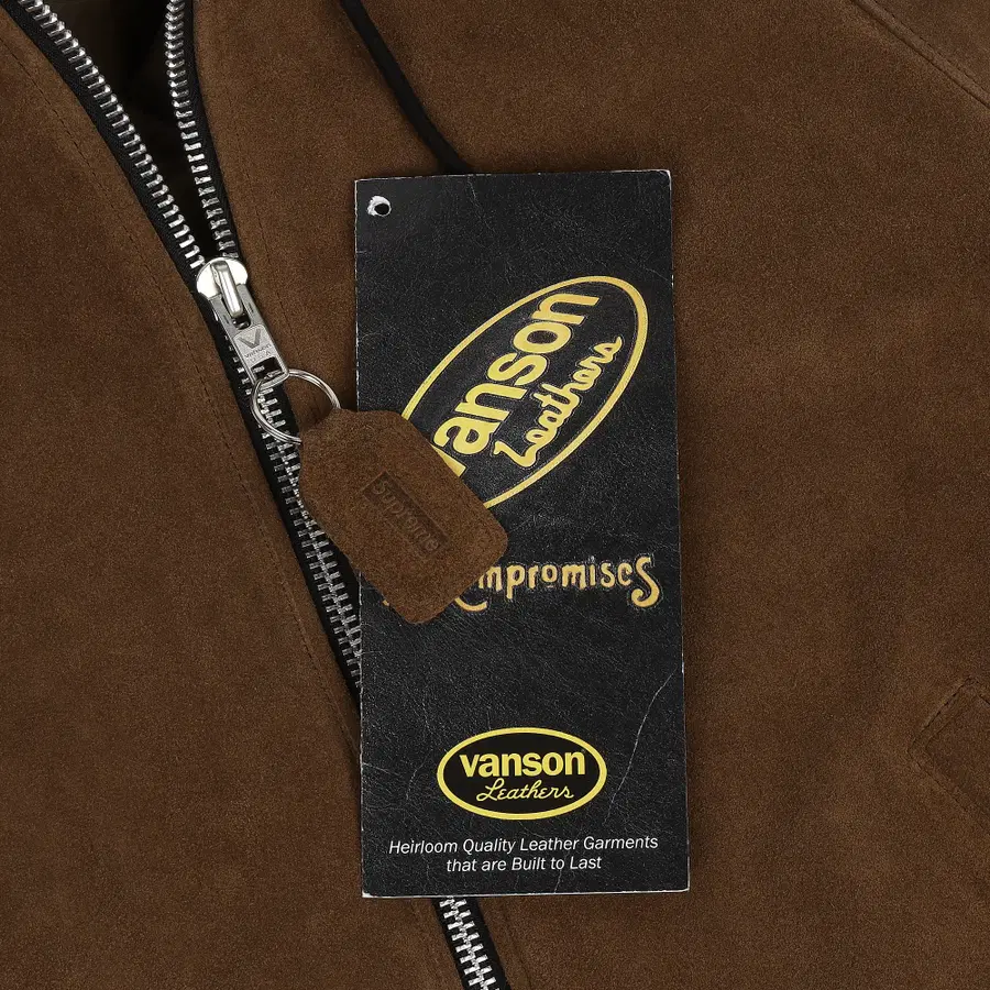 [L] Supreme x Vanson Leather Hooded Work Jacket Suede - 24FW