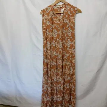 택 포함 유니클로 폴앤조 꽃무늬 원피스 콜라보 브라운 S L2508