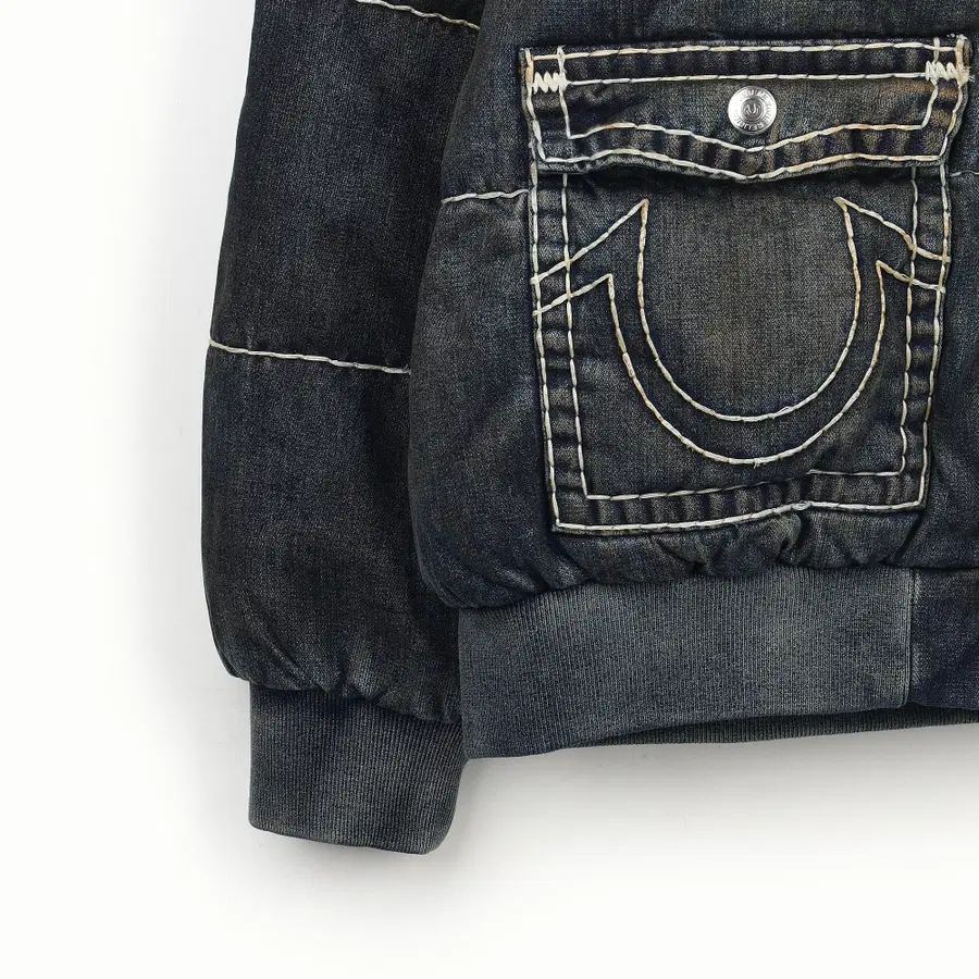 [XL] Supreme x True Religion 绗缝夹克 脏靛蓝 - 25FW
