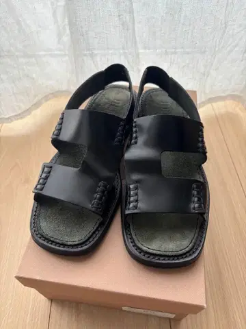 HEREU 샌들 HERLLAUT 2 블랙 37 밑창 보강 완료