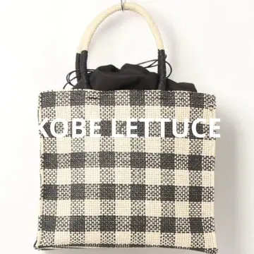 KOBE LETTUCE 고베 레터스 체크 박스 페이퍼 토트백