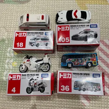 토미카 미니카 세트 순찰차 구급차 토마스랜드 익스프레스 경찰 오토바이