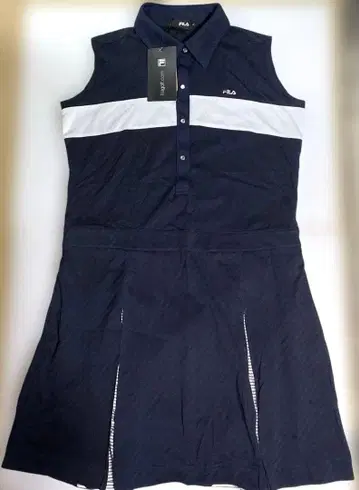 휠라 골프 슬리브리스 원피스 L 네이비 택 포함 새상품 여성용