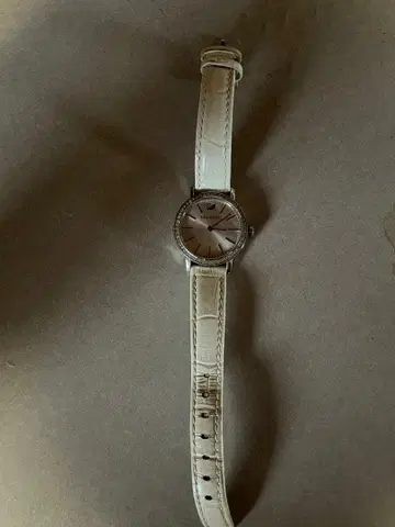 Swarovski 손목시계 실버 다이얼 화이트 벨트
