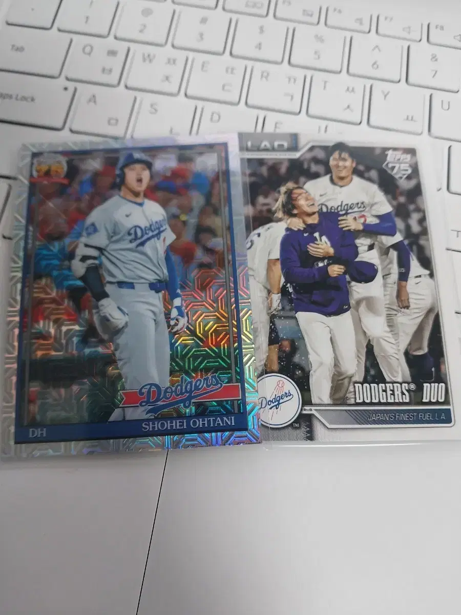 topps 오타니 LA다저스 카드 2종