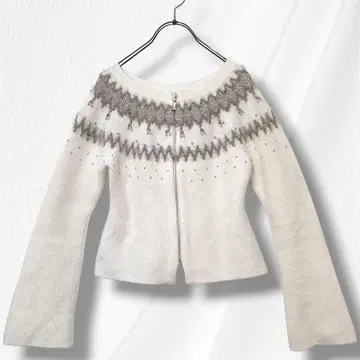 셀포드 비쥬 페어아일 지퍼 가디건 니트 긴팔