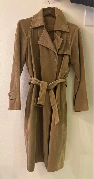 폴앤조 코듀로이 트렌치코트 S 베이지