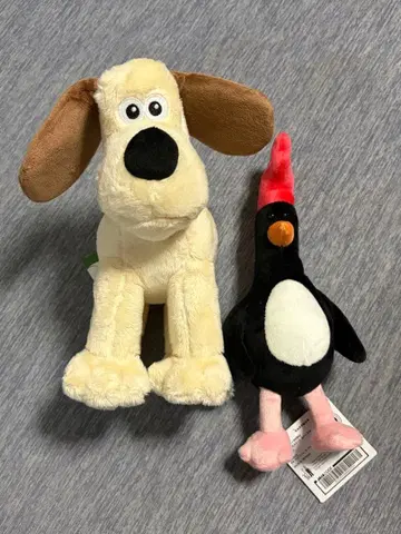 월레스와 그로밋 봉제 인형 [2종 세트] 맥그로 그로밋