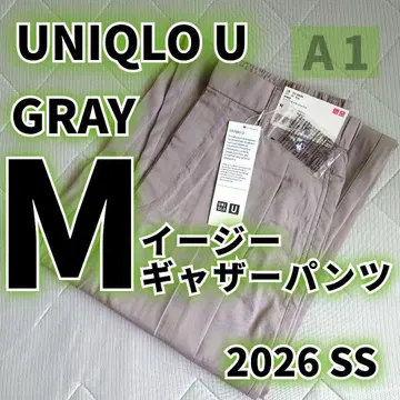 유니클로 U 이지 개더 팬츠 M 그레이 2026SS 1a