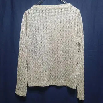 MCM 시스루 니트 베이지 긴팔 상의