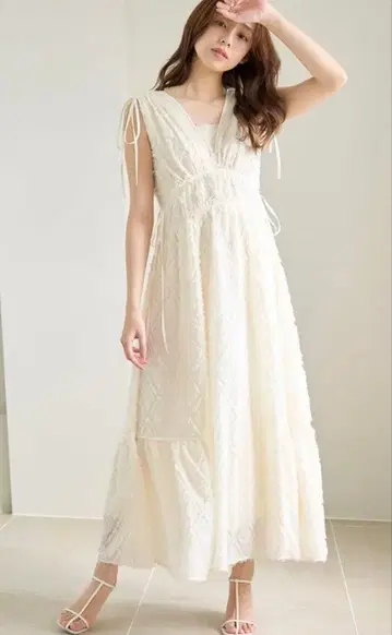 snidel 자카드 드로스트 디테일 원피스