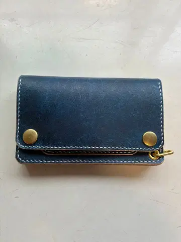 미들 트래커 지갑 빈티지 블루