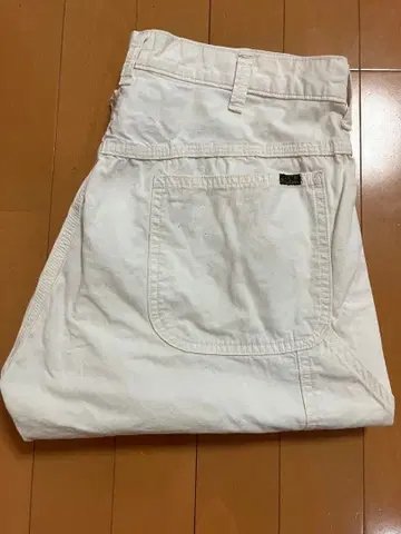 새상품급 오어슬로우 화이트 페인터 팬츠 L