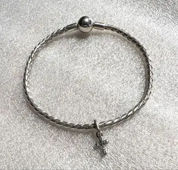 판도라 S925 실버 크로스 참 팔찌