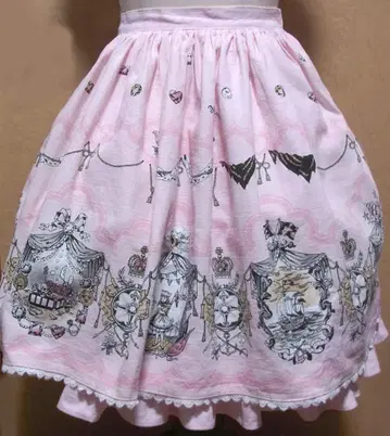 파이리츠 앨리스 프린트 스커트 핑크 ALICE and the PIRAT