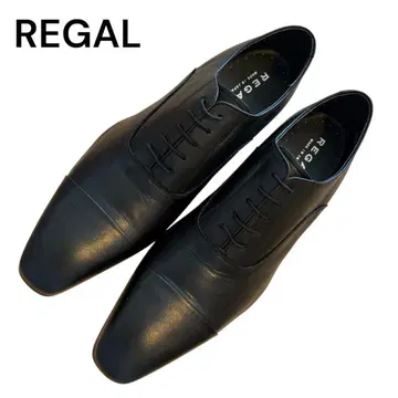 새상품급 REGAL 남성용 비즈니스 슈즈 천연 가죽 일본제 스트레이트 팁