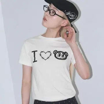 Heart Tatoo 모노톤 나카무라 군 엔젤 블루 T셔츠