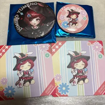 단간론파 전시회 마네키네코 유메노 히미코 캔뱃지 코스터 4종 세트