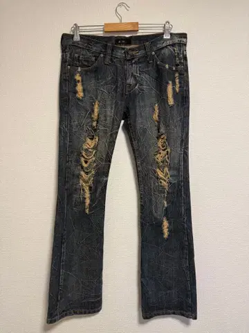 [ 00s 아카이브 ] K.U.I 기믹 데님 Y2K 그런지 플레어 34