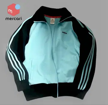 adidas 아디다스 저지 트랙 자켓 스카이블루 & 블랙