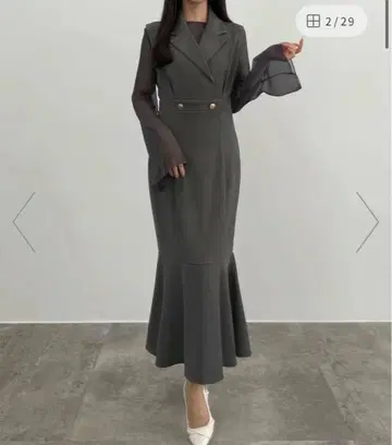 CENEA 테일러드 머메이드 오버롤 스커트