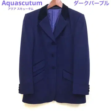 Aquascutum 숏 코트 남성용 다크 퍼플