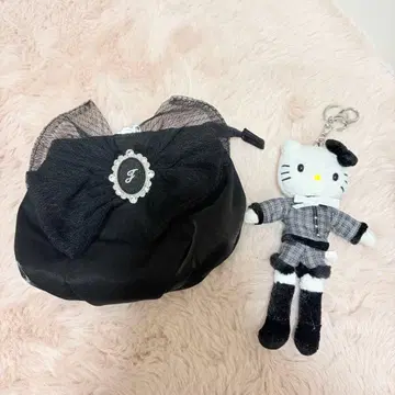 질스튜어트 파우치 블랙 키티 키링 세트 새상품급