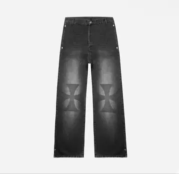 ASKYURSELF CROSS PATCH BAGGY JEANS