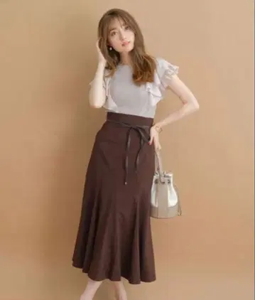 [ Apuweiser-riche ] 워셔블 하이웨스트 머메이드 스커트