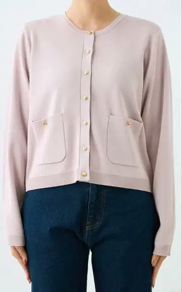 cohina 골드 버튼 니트 가디건