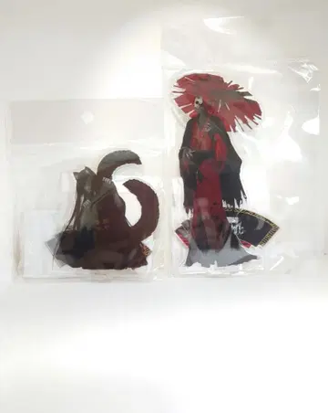 문자화 아크릴 스탠드 기어가기 남자 빨간 우산 남자 세트