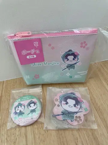 닌타마 벚꽃모찌피코 시오에 분지로 파우치 캔뱃지 아크릴 스탠드 기타