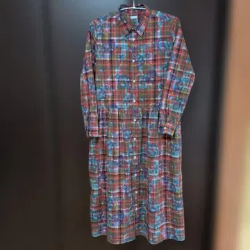 이치 이치 롱 셔츠 원피스 꽃무늬 프리 사이즈