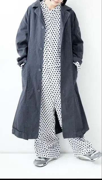 Veritecoeur 린넨코튼 카디 도트 올인원