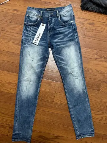 PURPLE 다크 블루 스키니 청바지