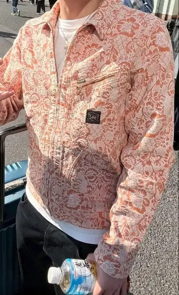 Lee 꽃무늬 데님 자켓 오렌지 계열 aries archive 초레어