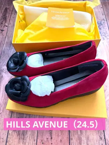 HILLSAVENUE 힐즈아베뉴 양가죽 스웨이드 펌프스 동백 레드