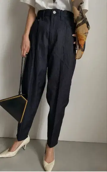 Ameri RIGID EGG DENIM 네이비