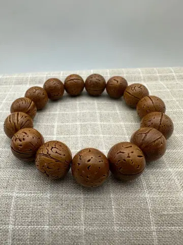 천연 복숭아씨 조각 염주 터콰이즈 복숭아씨 팔찌 프리 사이즈 새상품급