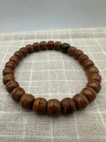 천연 복숭아씨 조각 염주 터콰이즈 복숭아씨 팔찌 프리 사이즈 새상품급