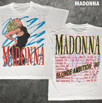 MADONNA 80s 90s 빈티지 티셔츠 마돈나 TEE 투어 티