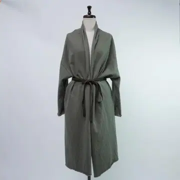 새상품급 Plage 롱 가디건 가운 카키 사이즈 F*SC212