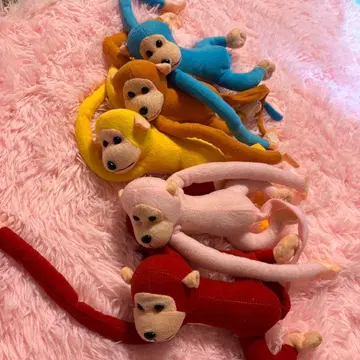 컬러풀 원숭이 봉제 인형 5개 세트