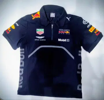 푸마 레드불 레이싱 하프 지퍼 피케 셔츠 140 어린이용