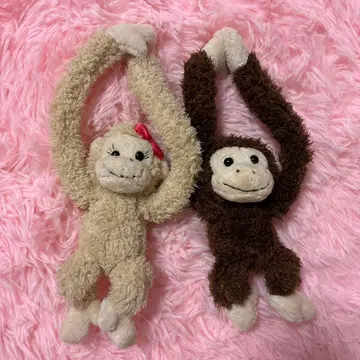 원숭이 봉제 인형 (베이지 브라운)