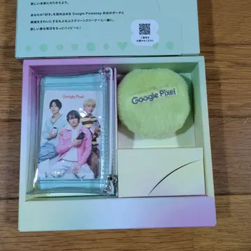 Google Pixel 클리어 파우치와 마스코트 세트