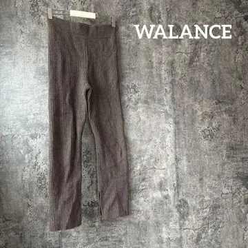 557 WALANCE 리브 니트 풀 팬츠 진스리스 핏 레깅스